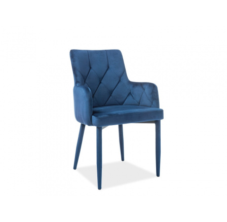 Jídelní židle RICARDO VELVET, Modrá