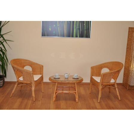 Ratanová seadcí souprava Fabion med oválný stolek Ratanová seadcí souprava Fabion med oválný stolek