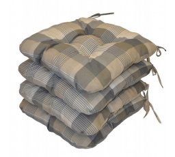 Sedák UNI motiv UNIKO šedá kostka - set 4 kusy