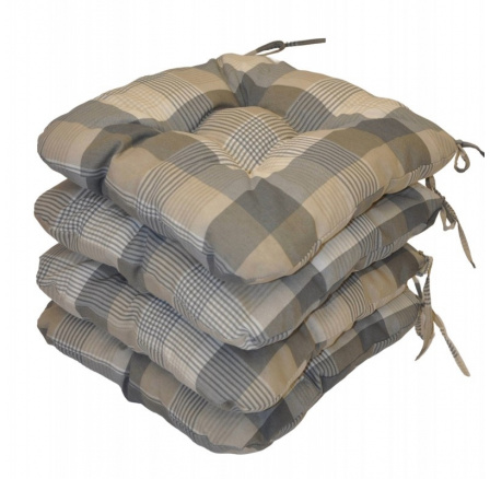 Sedák UNI motiv UNIKO šedá kostka - set 4 kusy