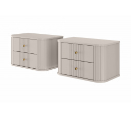 Sada závěsných nočních stolků Vesper 56 cm - kašmír / zlaté úchyty