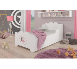 Postel dětská XIMENA SLEEPING PRINCESS 140x70 Bílá s matrací a zásuvkou