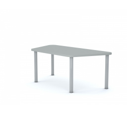 Školní lavice SMART Trapéz 1400x700x800, šedý rám/šedá deska velikost 3