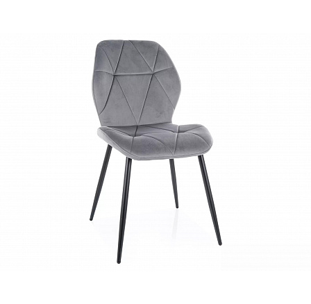 Jídelní židle RICK VELVET, Šedý Bluvel 14/Černá Jídelní židle RICK VELVET, Šedý Bluvel 14/Černá