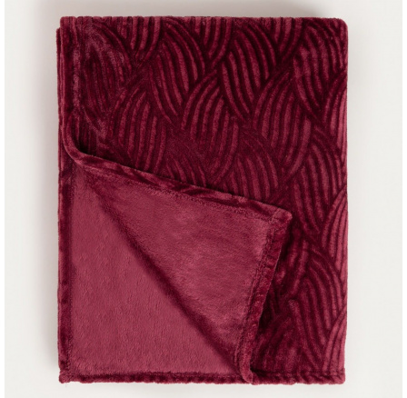 Deka EMBER vínová s vzorem 150x200 CM 749674