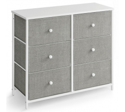 Komoda 80x30x71cm, kov, šedá, AUK-E1032 GREY