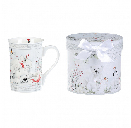 Hrnek porcelánový - 320 ml, dárkové balení, zimní krajina s ledními medvědy Hrnek porcelánový - 320 ml, dárkové balení, zimní krajina s ledními medvědy