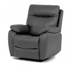 Relaxační křeslo, elektrické bezdrátové ovládání, šedá, látka vintage, TV-4094 GREY3