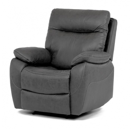 Relaxační křeslo, elektrické bezdrátové ovládání, šedá, látka vintage, TV-4094 GREY3