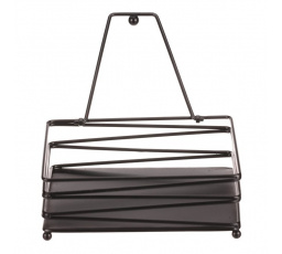 Odkladač na ubrousky - čtvercový, kov, černý