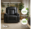 Rozkládací Masážní Křeslo BOX Černá Ekokůže