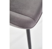 Jídelní židle K404, popelavě šedý Velvet