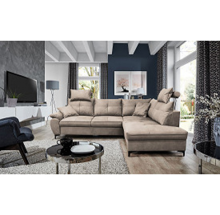 SALVATOR - PRAVÁ sedací souprava, látka BÉŽOVÁ Letto 11 (Solei) (FI) - kolekce "F" (K250)