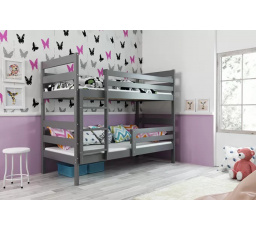 Dětská patrová postel ERYK 80x190 cm, bez matrací, Grafit