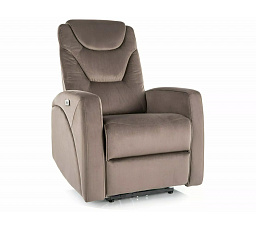 Rozkládací křeslo KRONOS, VELVET Cappuccino Bluvel 38