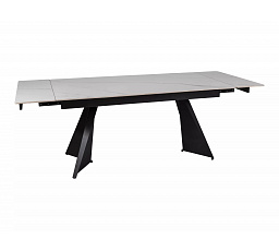 Jídelní stůl LACONI, Efekt bílého mramoru/Černá