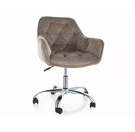 Kancelářská židle Q-190 VELVET, Tmavě béžový Bluvel 40 Kancelářská židle Q-190 VELVET, Tmavě béžový Bluvel 40