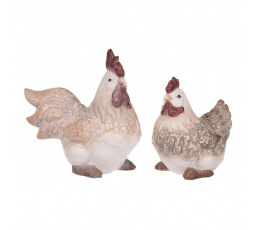 Slepice a kohout - keramické figurky, cena za 1 ks
