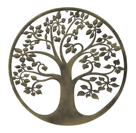 Strom života - kovová nástěnná dekorace, barva měděná