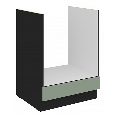 Dolní skříňka ARIA - 60 D GAZ BB, Černá/Aquamarine