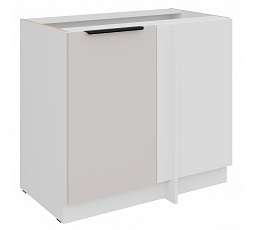 Dolní rohová skříňka COMBO - 105 ND 1F BB, Bílá/Kašmír