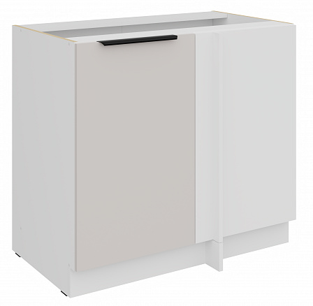 Dolní rohová skříňka COMBO - 105 ND 1F BB, Bílá/Kašmír