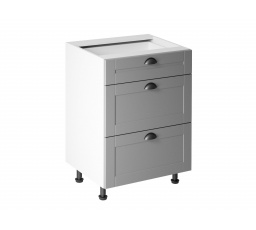 Kuchyňská dolní skříňka Linea D60S3, Šedá