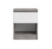 Noční stolek SIMPLICITY 238, Beton/Bílý lesk 