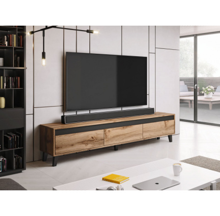 Tv komoda NORD, oak wotan/antracyt