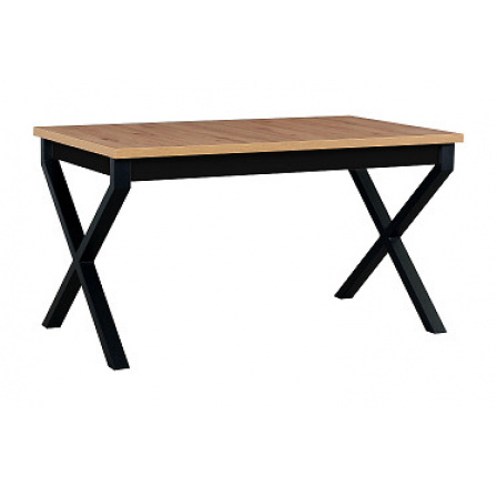 IKONA 1 - jídelní stůl rozkládací (IKON 1)  lamino DUB ARTISAN/ noha kov černá - kolekce "DRE" (K150-E)