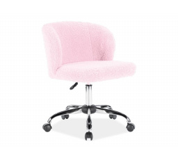 Kancelářská židle DOLLY, růžový beránek