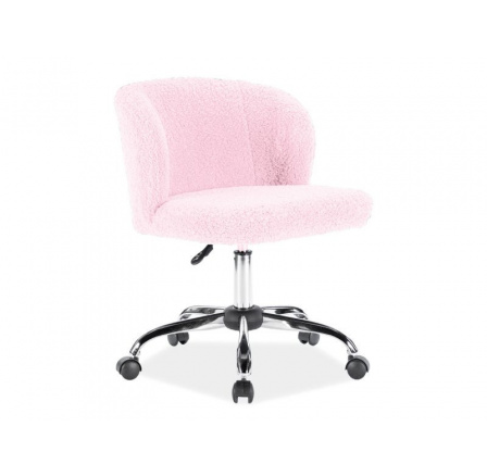 Kancelářská židle DOLLY, růžový beránek