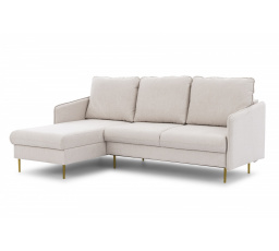 Rohová sedačka Taila Mini s funkcí spaní / Loft 01 / zlaté nohy / levá strana