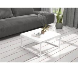 Konferenční stolek BELTEN 65x65 Bílá+Bílá