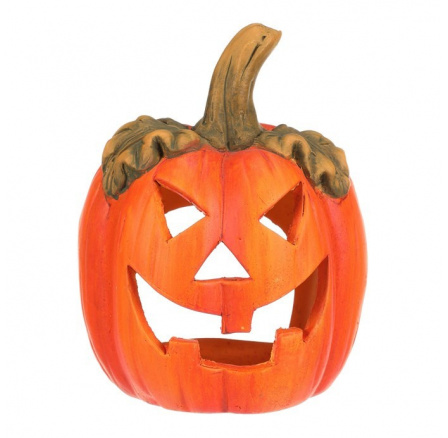 Dýně keramická - s obličejem, na svíčku, barva oranžová Dýně keramická - s obličejem, na svíčku, barva oranžová