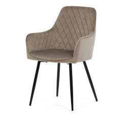 Jídelní židle, béžová, sametová látka, DCH-215 CAP4