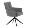 Jídelní židle, šedá, látka, DCH-P3170 GREY2