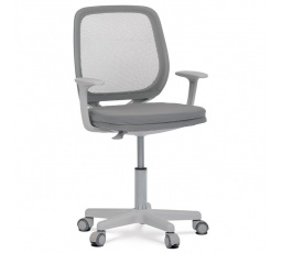 Dětská židle, výškově nastavitelná, šedá síťovina, KA-W022 GREY