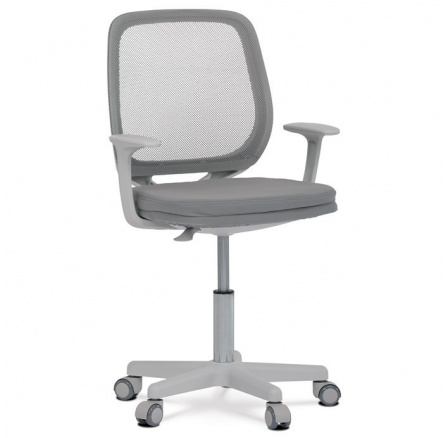 Dětská židle, výškově nastavitelná, šedá síťovina, KA-W022 GREY