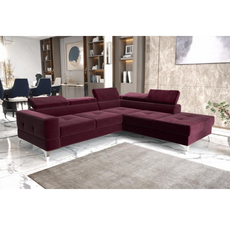 Rohová sedací souprava TOSCANIA II průměr 30x250 - vínová , pravá Rohová sedací souprava TOSCANIA II průměr 30x250 - vínová , pravá