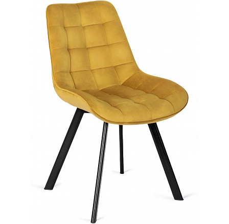 Židle RICK Hořčicová Sametová