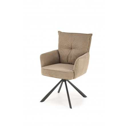 Jídelní otočná židle K528, Cappuccino/Černá