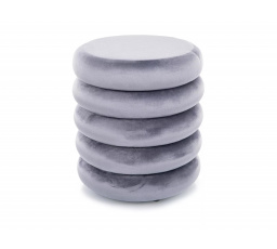 Taburet CALVI, Šedá Velvet