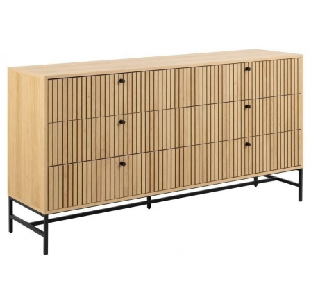 Komoda Albany 6 zásuvek dub přírodní