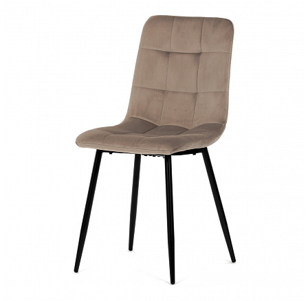 Jídelní židle, krémová, sametová látka, CT-281 CRM4