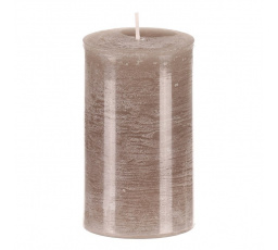 Svíčka sloupcovitá nižší - parafínový vosk, bez vůně, světle šedá