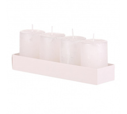 Svíčka adventní - parafín, bílá, cena za balení (4 ks)