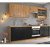Dolní skříňka MODENA - 15 D CARGO BB, Dub Artisan/Černý mat+Dub Artisan