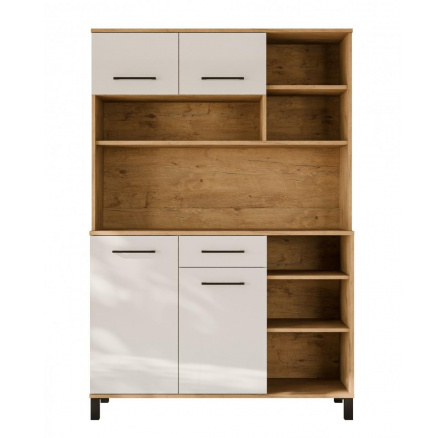 Kuchyňská skříňka Vega Bufet 120 dub lancelot/bílý lesk