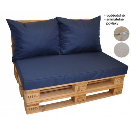 Polstry na paletový nábytek voděodolné -barva modrá Polstry na paletový nábytek voděodolné -barva modrá